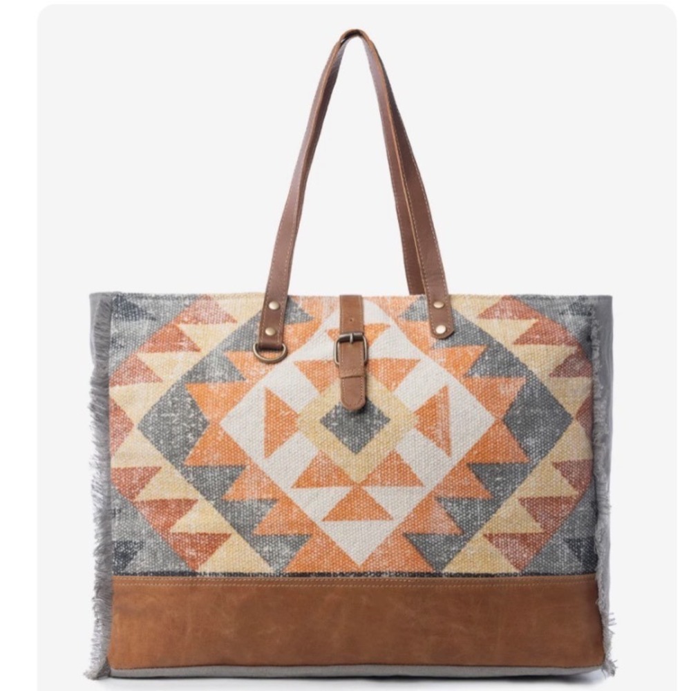 Myra Bag Vintage Y2K Cosmopolitan Weekender Aztec Shoulder Bag Tote